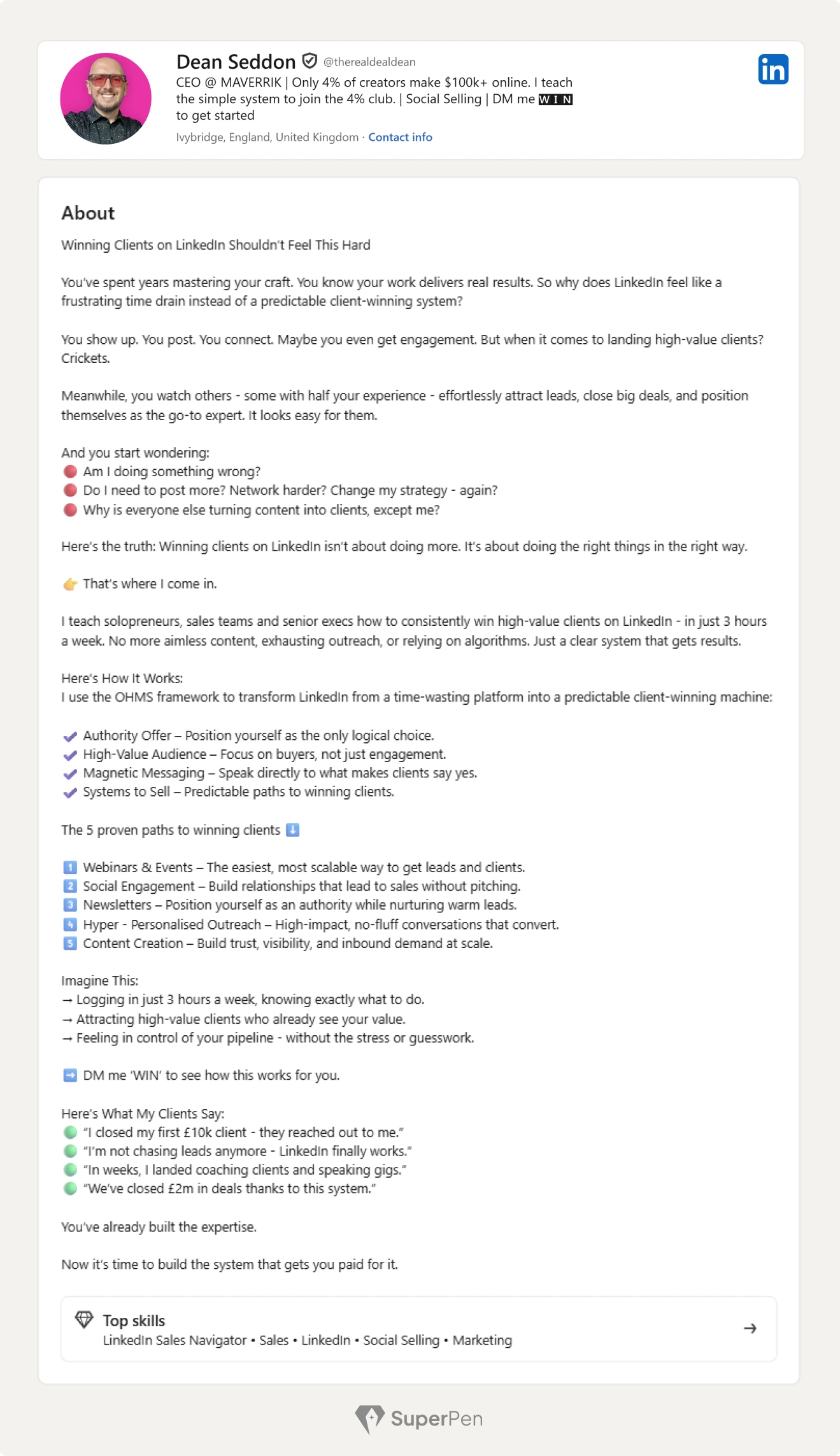 Magnetic Linkedin Profile Summary Examples To Attract Recruiters In 2025 2 Dean