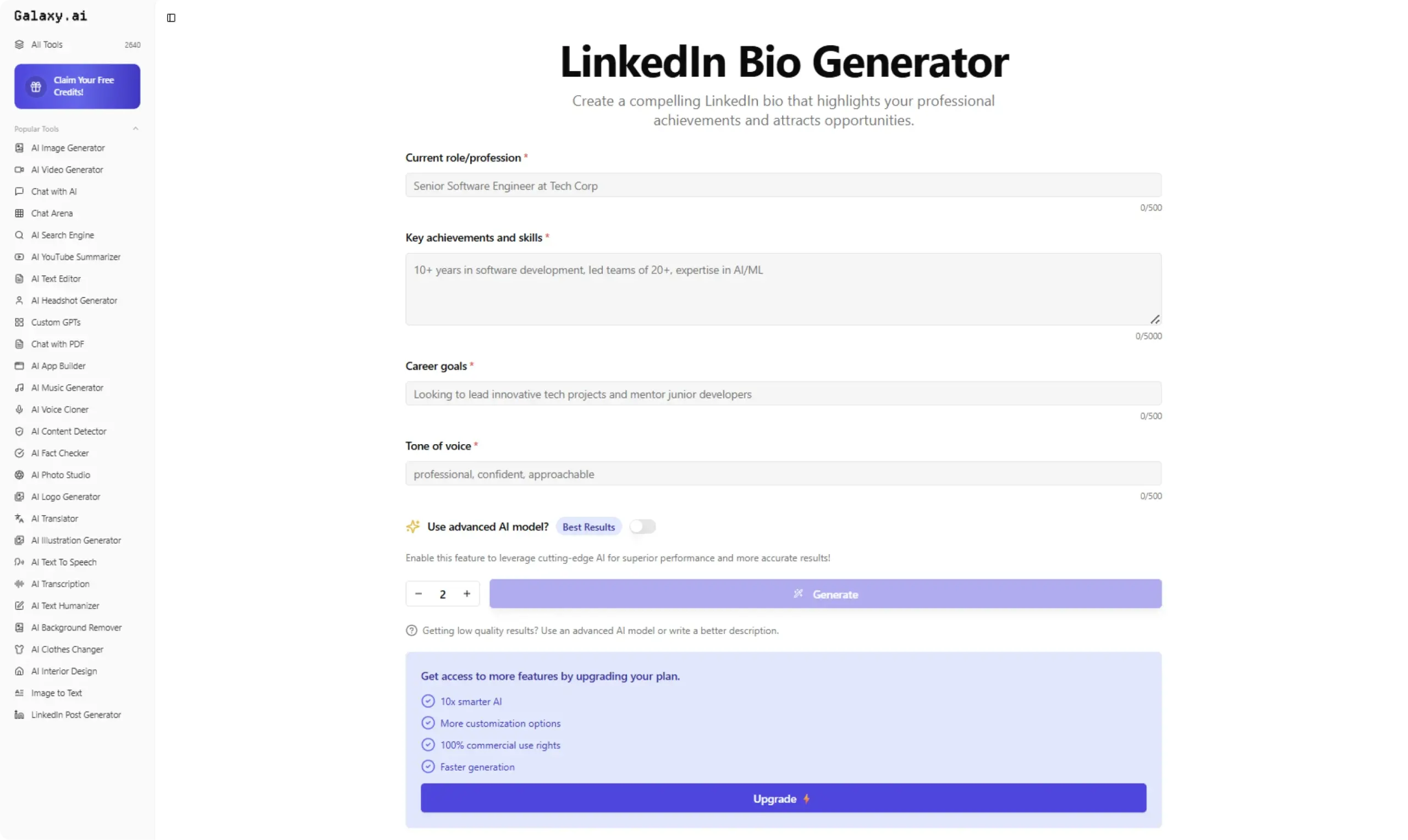 Best Linkedin Bio Tools: What’s Worth Using In 2025? 2 Linkedin Bio Generator